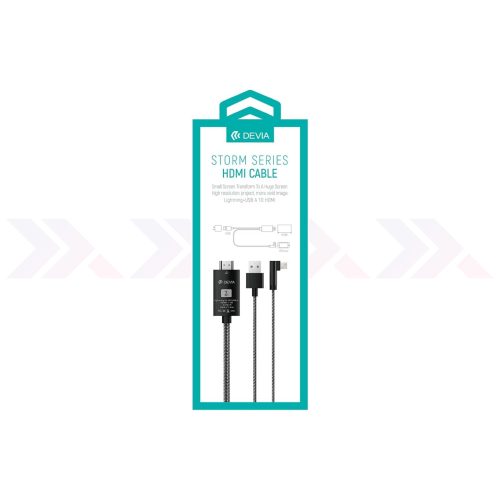 Devia Cable HDMI To Lightning + USB A